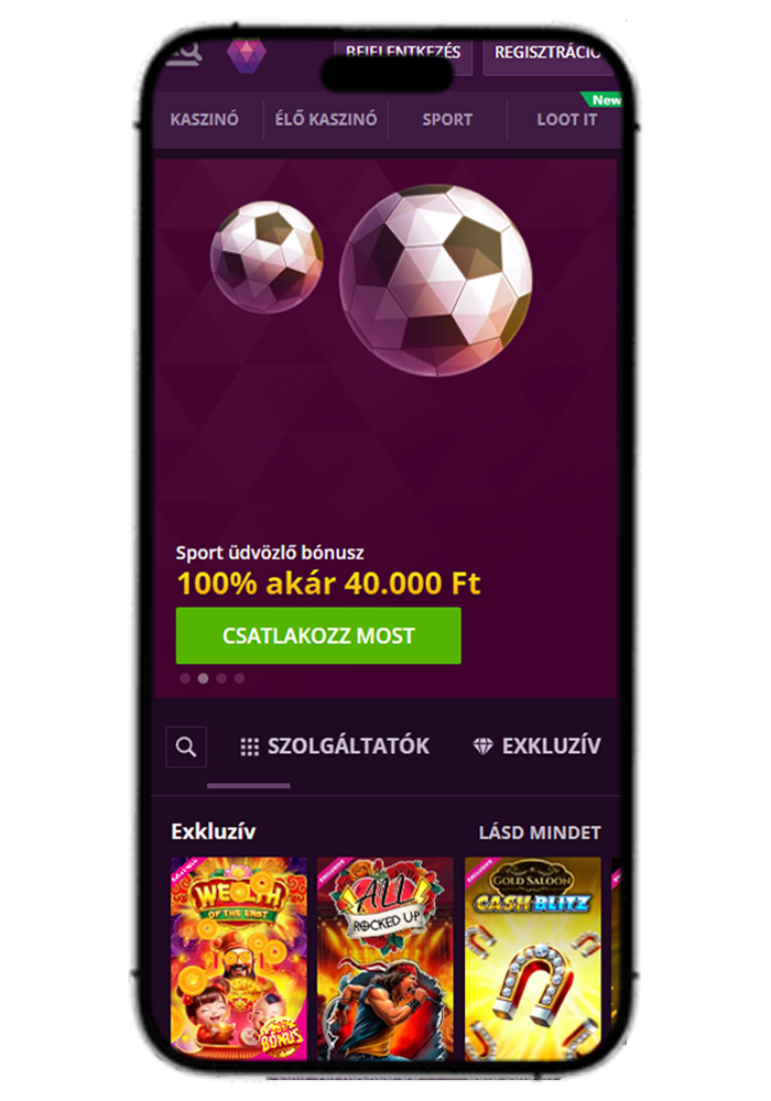 Malina Kaszinó Mobile View