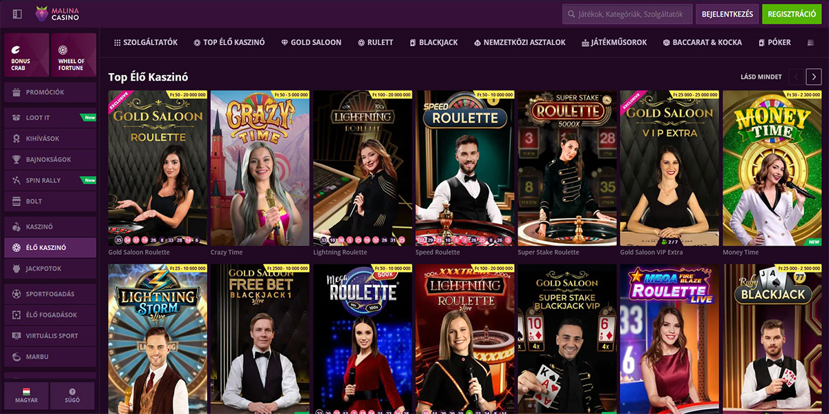 Malina Caisno Live Casino