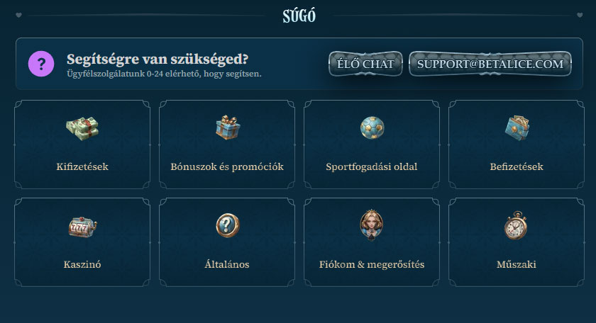 BetAlice Casino Customer Service