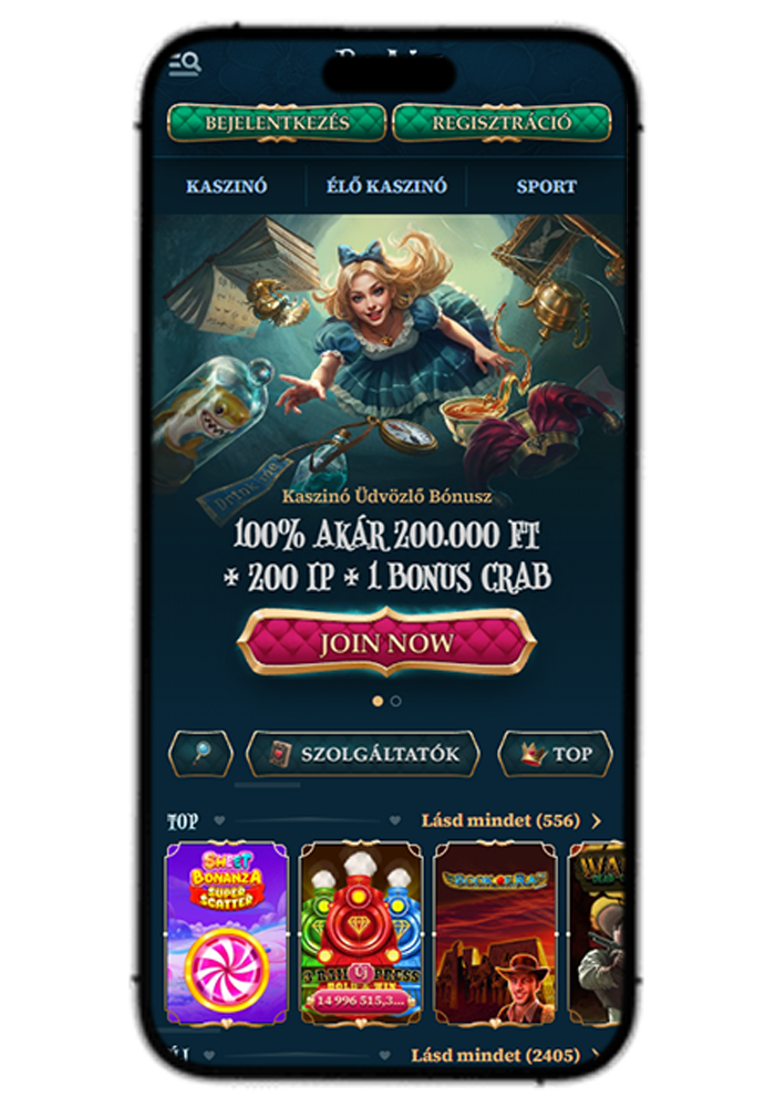 BetAlice Casino Mobile View