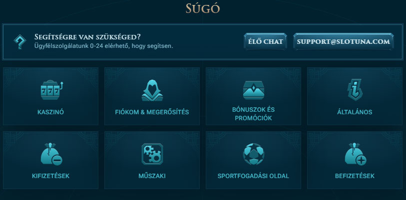 Slotuna Casino Customer Service