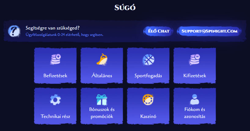 Spinight Kaszinó Ügyfélszolgálat