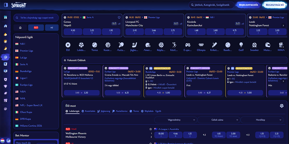 Spinight Casino Sports Betting