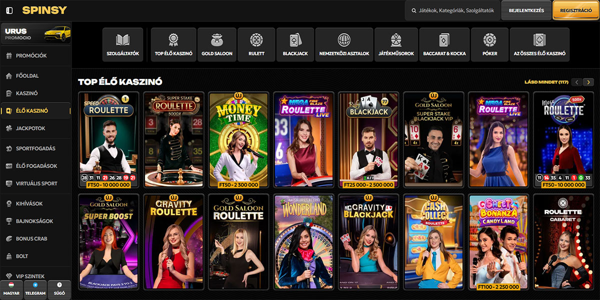 Spinsy Live-Casino-Games