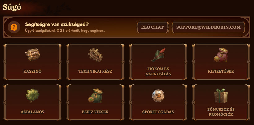 WildRobin Casino Customer Service