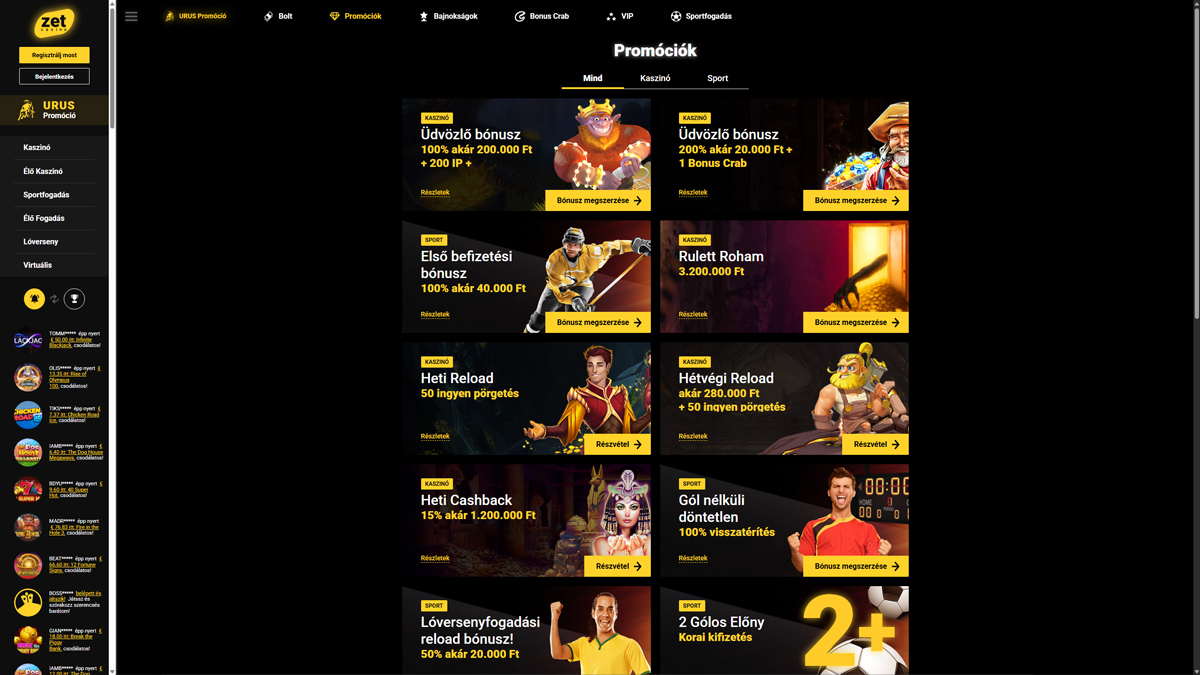 Zet Kaszino Bonuses