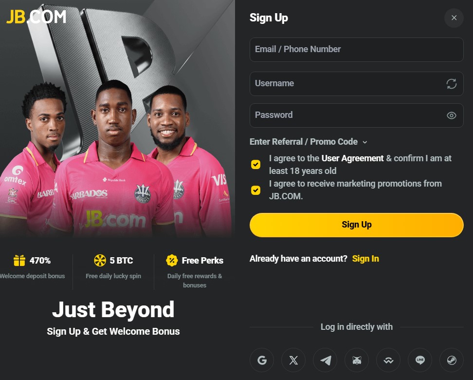 JB Kaszinó Képernyőkép