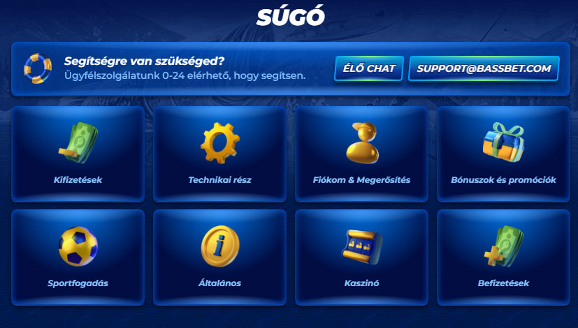 BassBet Kaszinó Help Centre
