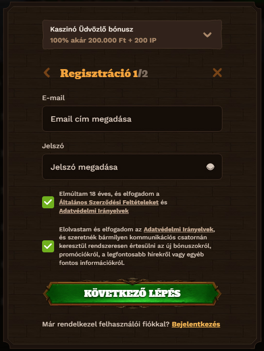 FatPirate Kaszino Register