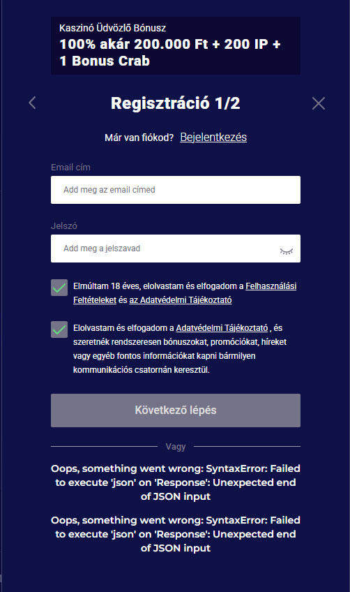 Frumzi Kaszino VIP Register