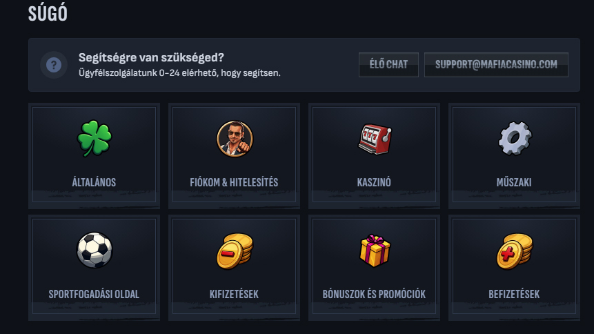 Mafia Kaszino Help Centre