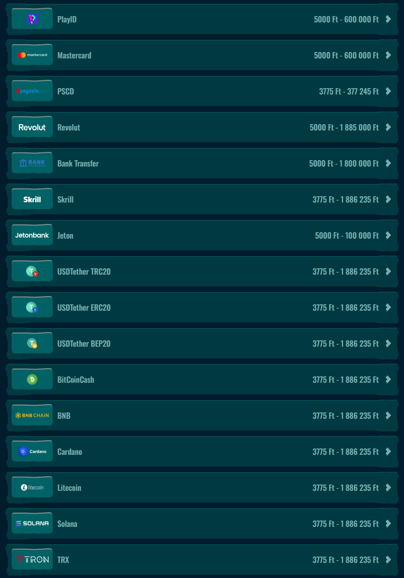 Spinanga Kaszino Payments