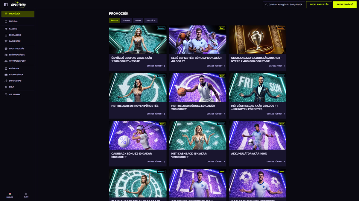 Sportuna Kaszinó Bonuses