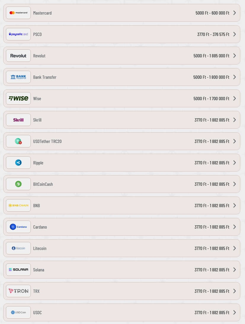 Wyns Kaszino Paments