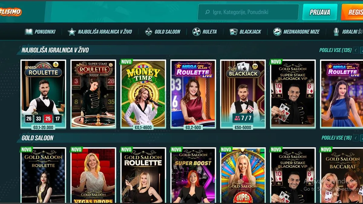 Golisimo live casino