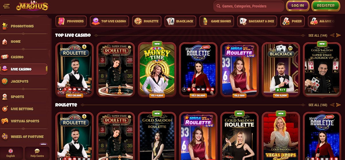 Magius live casino