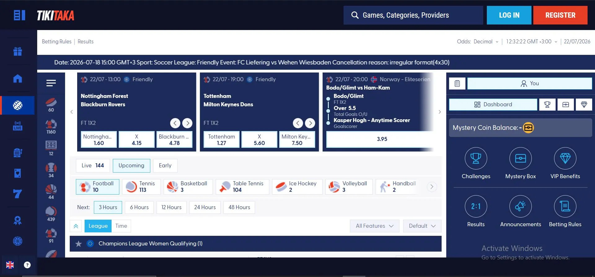 tikitaka casino sports betting