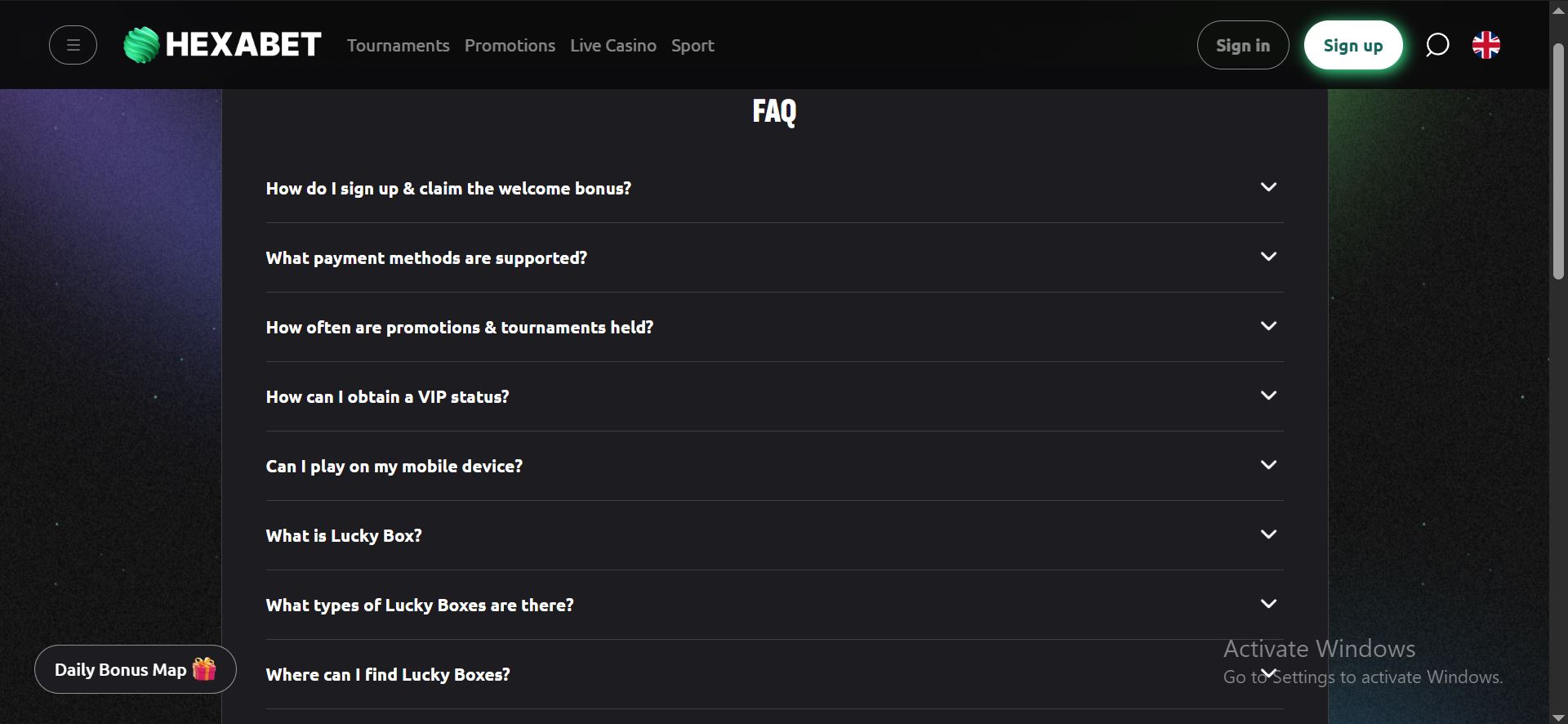 hexabet casino help centre