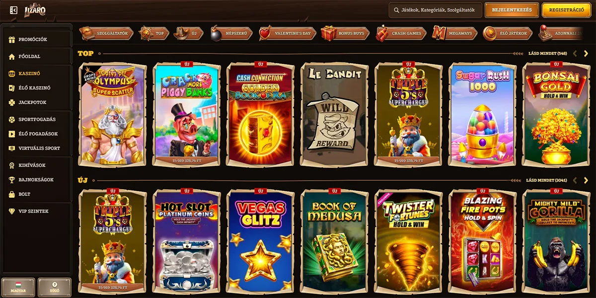 Lizaro Casino Slot Games