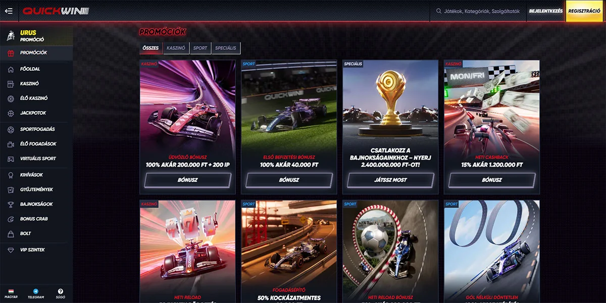 QuickWin Casino Bonuses and Promotions