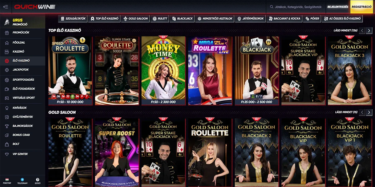 QuickWin Casino Live Casino Games