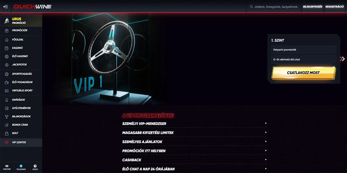 QuickWin Casino VIP Program