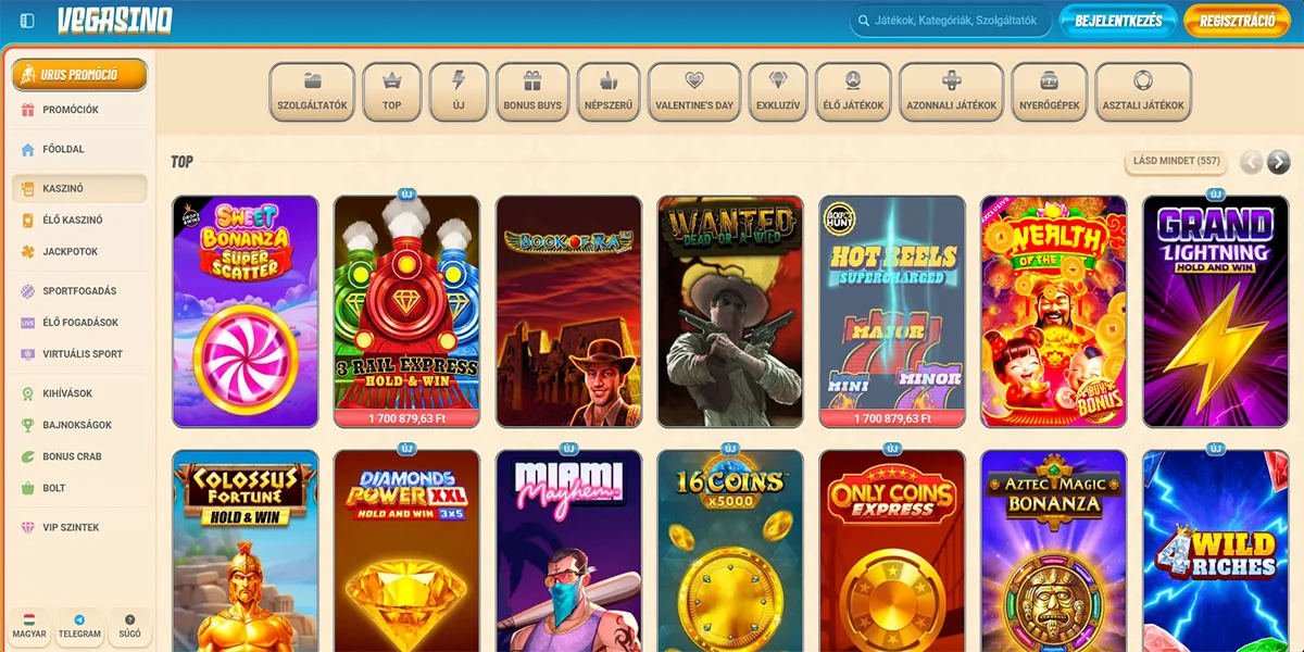 Vegasino Casino Slot Games