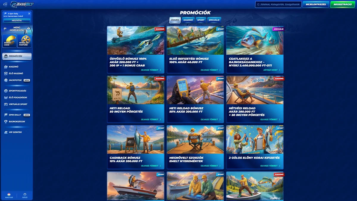 BassBet Kaszinó Bonuses