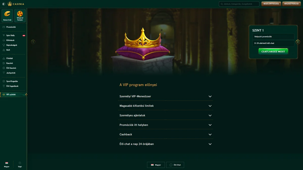 Casinia Casino VIP