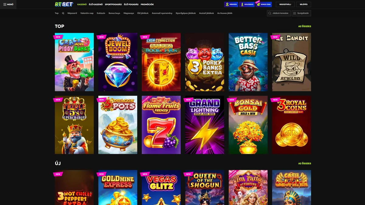 RTBet Kaszinó Games