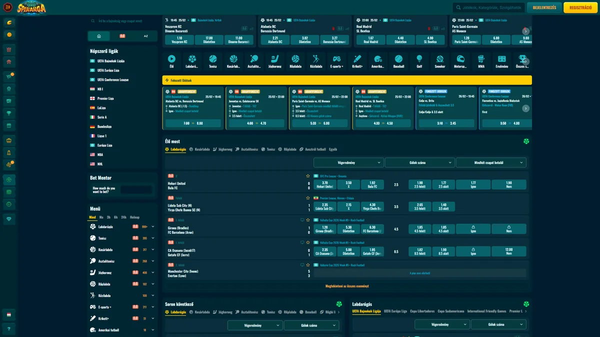 Spinanga Kaszino Sports Betting