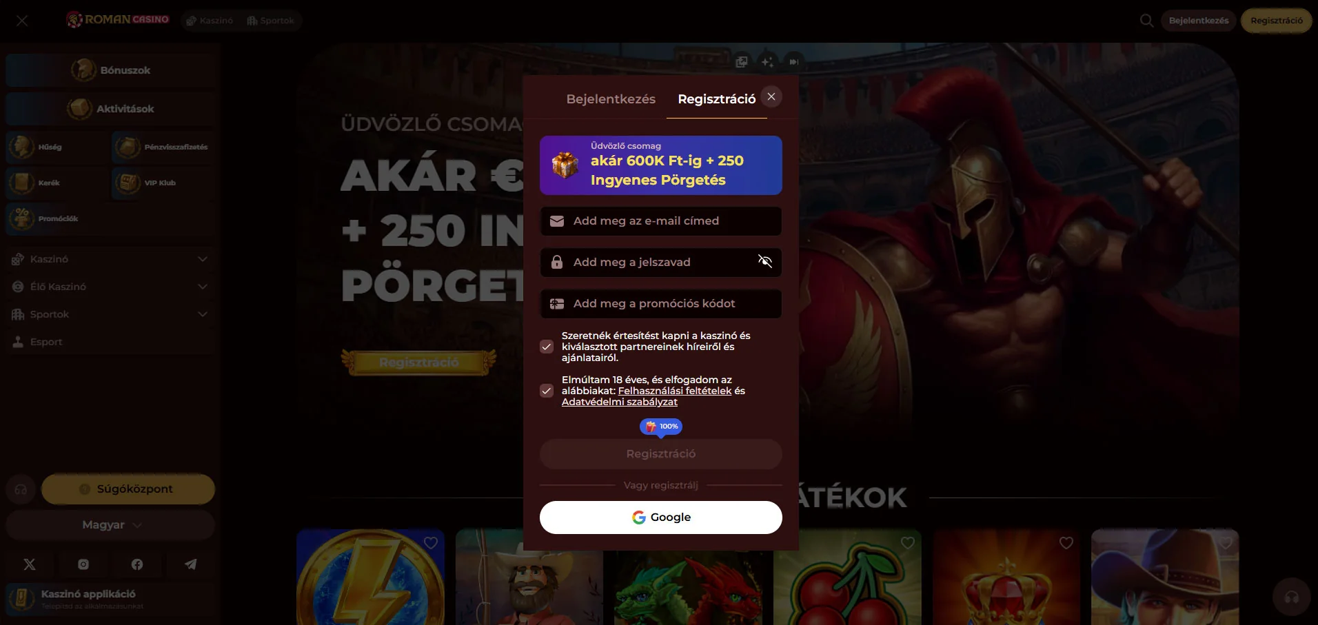 Roman-Casino-Sign-Up