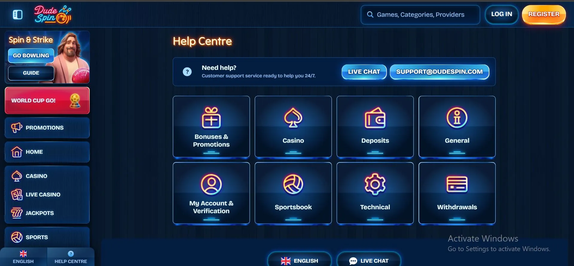 dudespin-casino-help-centre