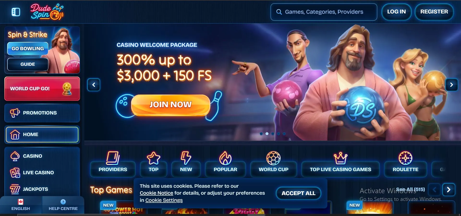 dudespin-casino-home-page
