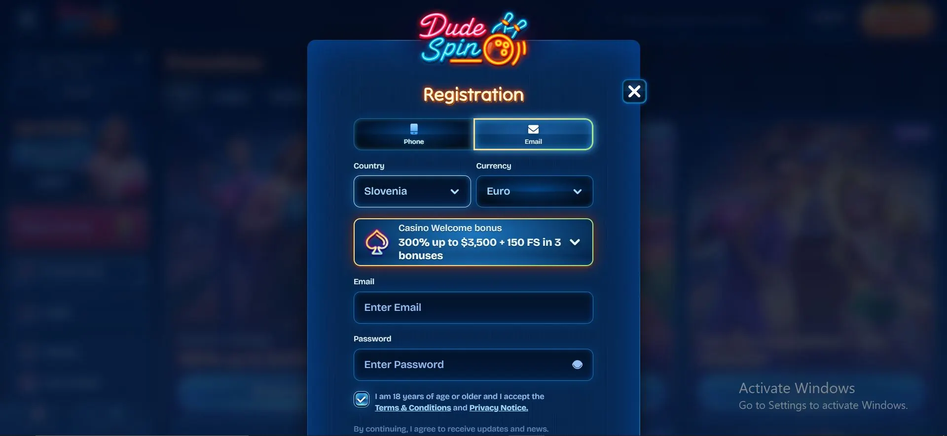 dudespin-casino-registration